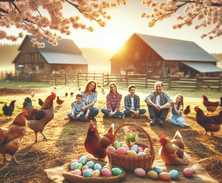 alt_text: Desain Paskah hijau: telur cokelat berubah jadi bom benih, berfokus pada keberlanjutan.