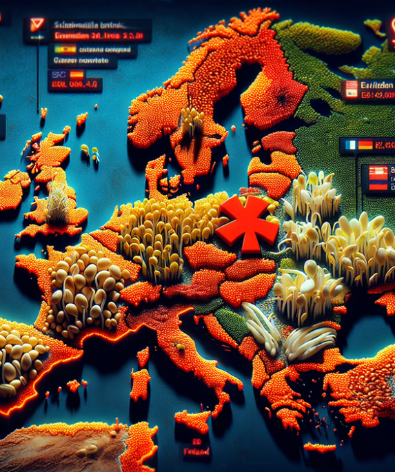 alt_text: Ilustrasi wabah Salmonella melanda Eropa secara diam-diam, menggambarkan skala ancaman kesehatan.