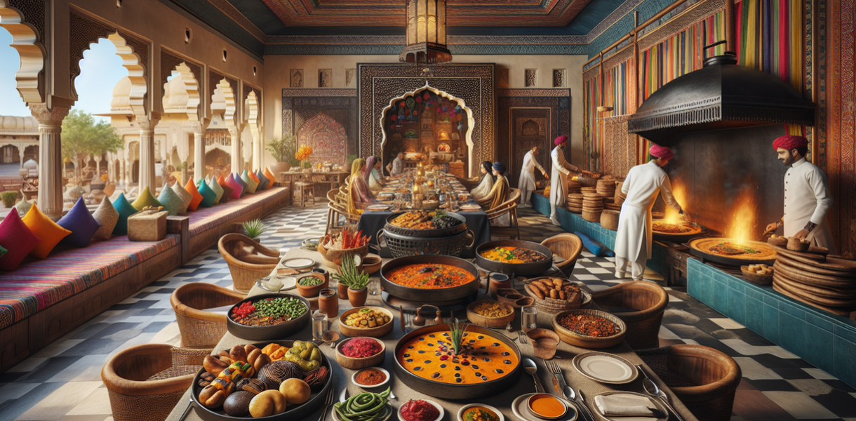 "alt_text": "Sheraton Grand Bangalore dihiasi warna-warni untuk Pesona Festival Rajasthani."