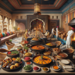 "alt_text": "Sheraton Grand Bangalore dihiasi warna-warni untuk Pesona Festival Rajasthani."