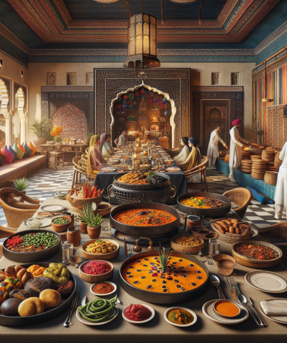 "alt_text": "Sheraton Grand Bangalore dihiasi warna-warni untuk Pesona Festival Rajasthani."