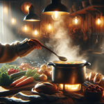 alt_text: Semangkuk chowder hangat dengan sayuran dan krim, sempurna untuk mengusir rasa dingin.