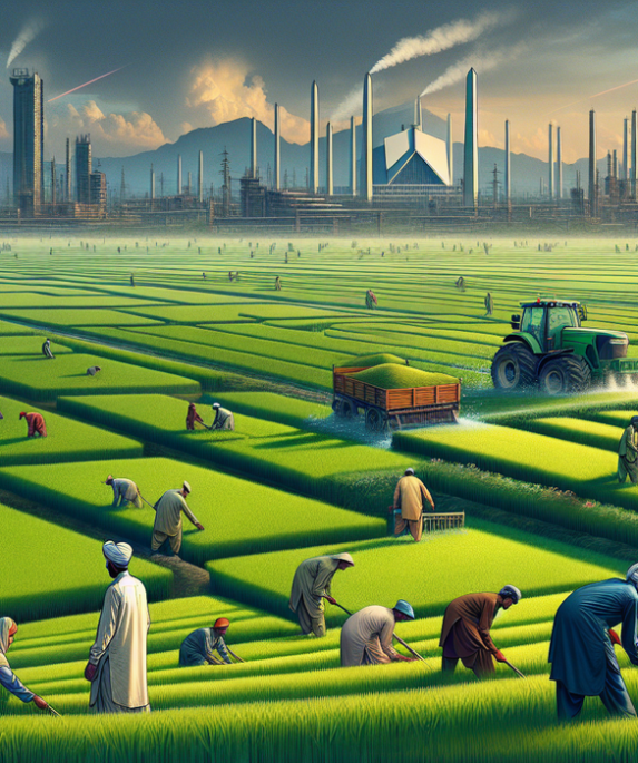 alt_text: "Target: Penanaman padi di Pakistan mencapai 3,39 juta hektare."