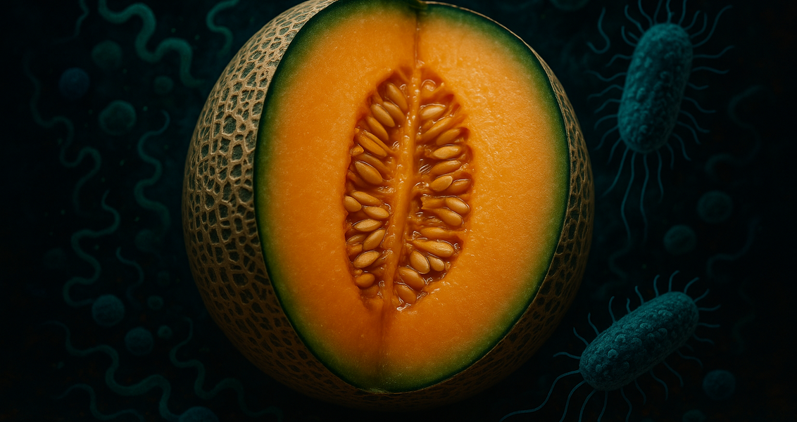 alt_text: "Melon cantaloupe bisa mengandung Listeria, risiko berbahaya di balik manisnya buah ini."