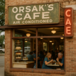 alt_text: Orsak's Cafe menawarkan cita rasa rumahan yang hangat di pusat Fayetteville.