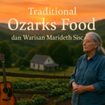 alt_text: Makanan tradisional Ozarks dan warisan budaya dari Marideth Sisco.