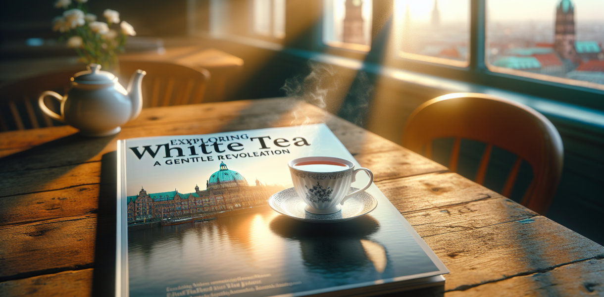 alt_text: Mencicipi white tea dalam ritual elegan, mengungkap rasa lembut dan aroma khas yang menenangkan.