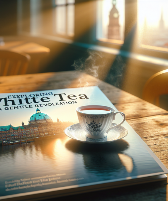 alt_text: Mencicipi white tea dalam ritual elegan, mengungkap rasa lembut dan aroma khas yang menenangkan.