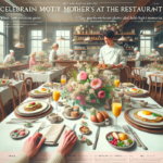 alt_text: Sebuah keluarga merayakan Hari Ibu di restoran, meskipun foto buram, kenangan tetap cerah.