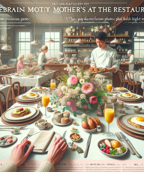 alt_text: Sebuah keluarga merayakan Hari Ibu di restoran, meskipun foto buram, kenangan tetap cerah.