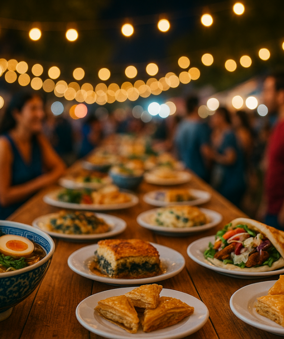 alt_text: CI Foodie menjelajah kuliner ramen otentik dan hidangan Yunani di Houston.