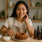 alt_text: Resep kue, tips kecantikan kulit, dan panduan ketahanan diri dalam satu gambar kreatif.