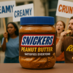 alt_text: Snickers® Peanut Butter sindir kompetitor dengan kemasan kreatif dan pesan tajam.