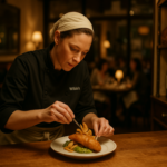 alt_text: Restoran Wilde’s Los Feliz menampilkan makanan dan minuman khas Britania.