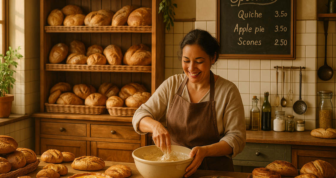 alt_text: Toko roti baru di West Haven buka, menawarkan kue dan roti dengan aroma manis yang menggoda.