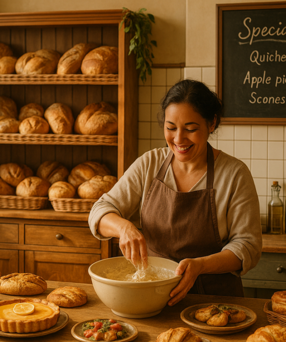alt_text: Toko roti baru di West Haven buka, menawarkan kue dan roti dengan aroma manis yang menggoda.