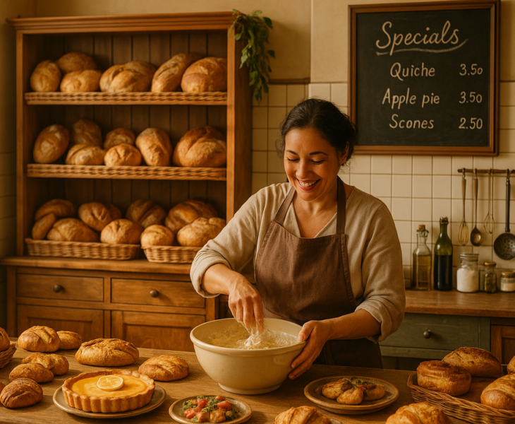 alt_text: Toko roti baru di West Haven buka, menawarkan kue dan roti dengan aroma manis yang menggoda.