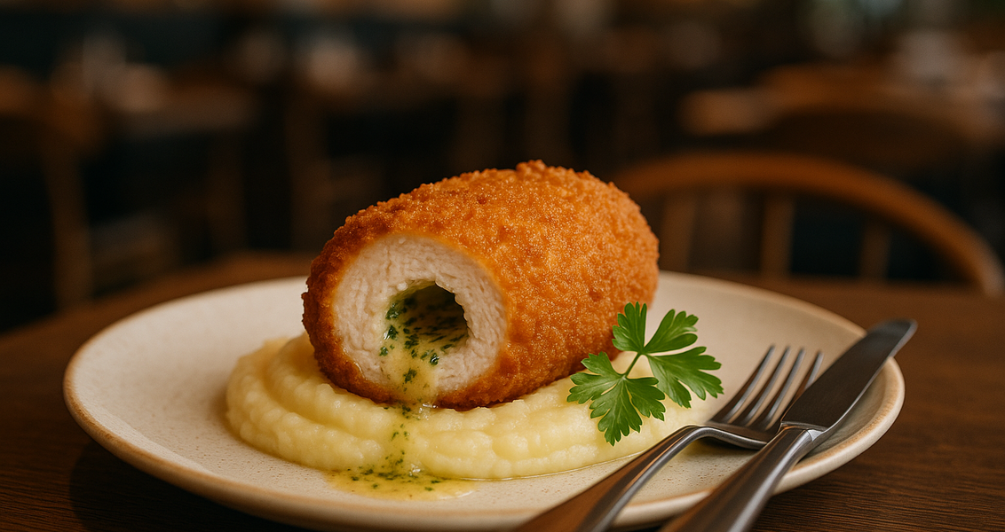 alt_text: Chicken Kiev dihidangkan, memori masa lalu, berinovasi dalam kampanye pemasaran modern.