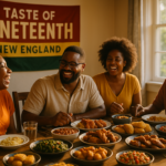alt_text: Festival Juneteenth merayakan mode, kuliner, dan kebebasan dengan semangat meriah.