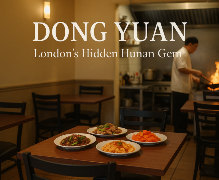 alt_text: Dong Yuan menyajikan Hunan Cuisine otentik di restoran London.