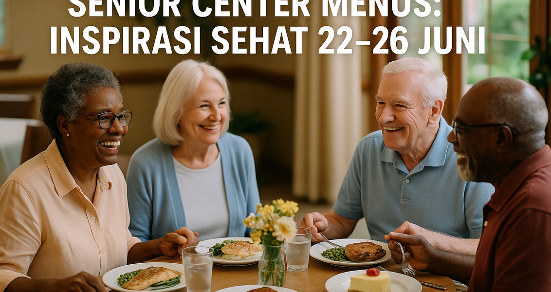 alt_text: Menu sehat untuk Senior Center, 22–26 Juni, inspirasi pilihan makan sehat setiap hari.