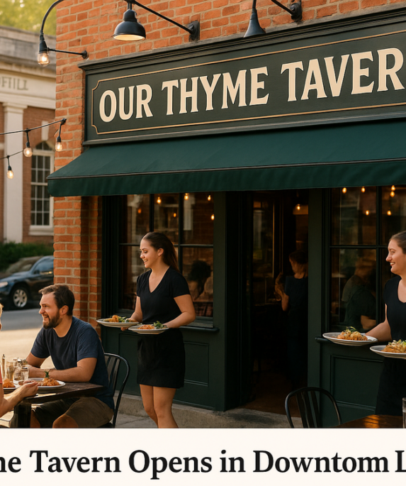 alt_text: "Our Thyme Tavern menambah kesegaran di Greenbrier County dengan suasana baru."