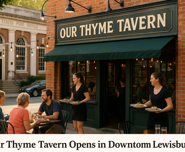 alt_text: "Our Thyme Tavern menambah kesegaran di Greenbrier County dengan suasana baru."