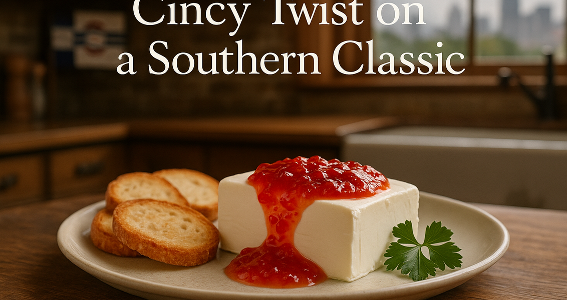 alt_text: Cream cheese disajikan dengan topping unik dan rahasia dari restoran terkenal.