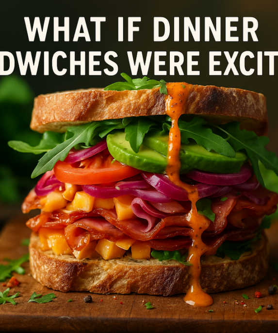 alt_text: Sandwich segar dengan isian sayuran dan daging, disajikan untuk musim panas.