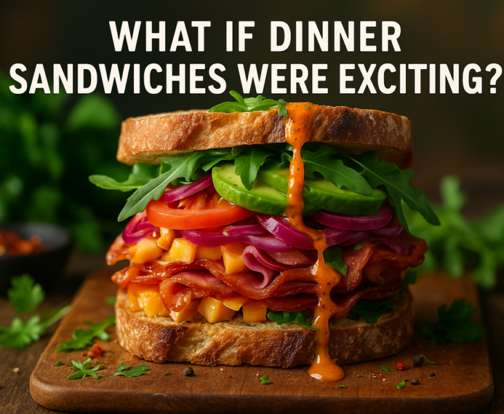 alt_text: Sandwich segar dengan isian sayuran dan daging, disajikan untuk musim panas.