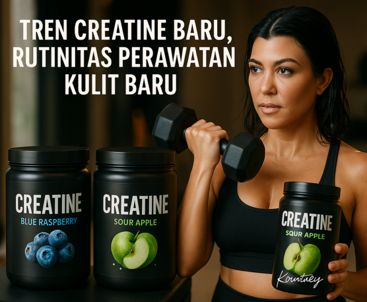 alt_text: "Tren creatine kini merambah rutinitas perawatan kulit, kombinasi kesehatan dan kecantikan."