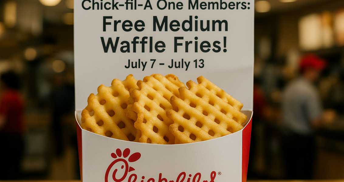 alt_text: Promo Chick-fil-A: Dapatkan waffle fries gratis minggu ini di gerai-gerai terdekat.