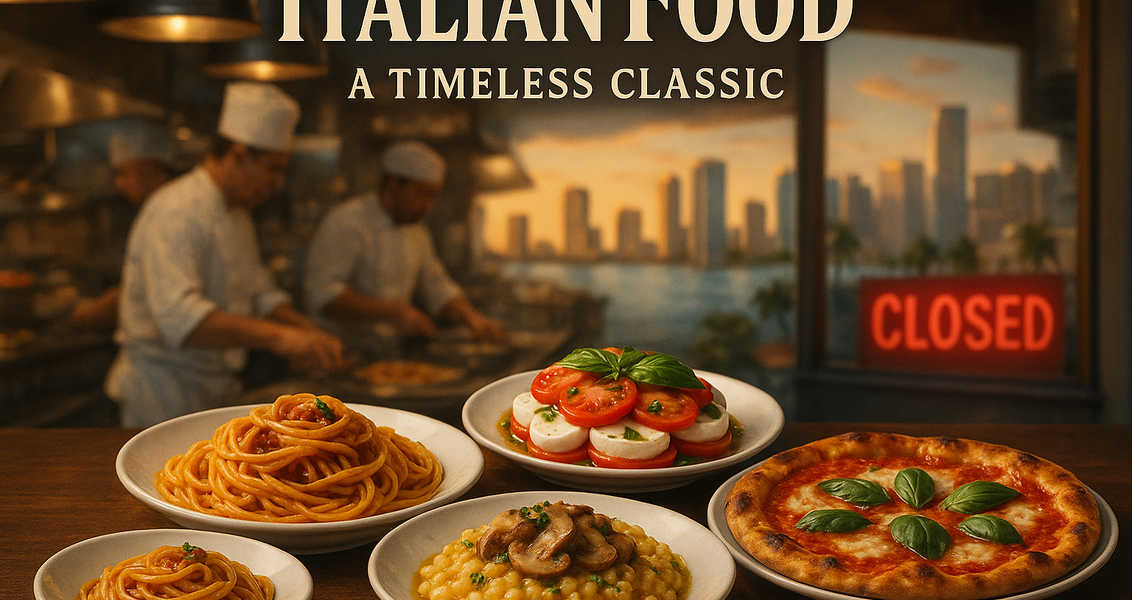 alt_text: Restoran Italia di Miami Beach dengan suasana pantai dan hidangan otentik.