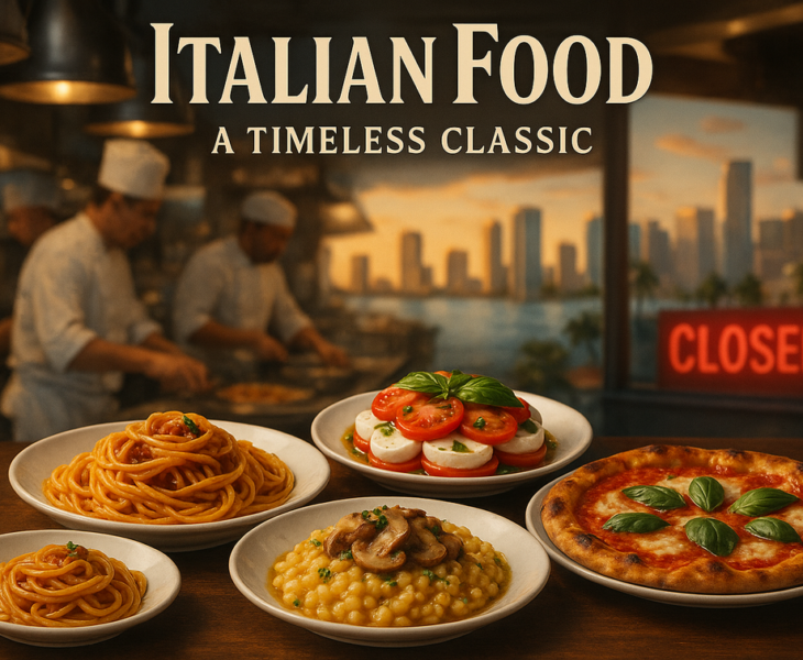 alt_text: Restoran Italia di Miami Beach dengan suasana pantai dan hidangan otentik.