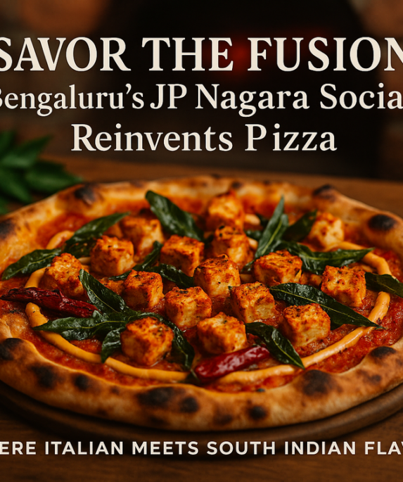 alt_text: Daftar restoran terbaik di JP Nagar yang menyajikan Pizza Rasa Selatan.