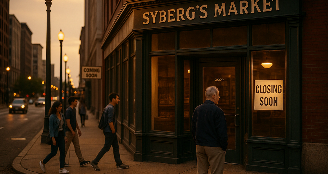 alt_text: Syberg’s Market tutup, warga mengenang masa lalu dengan kenangan makanan dan minuman mereka.
