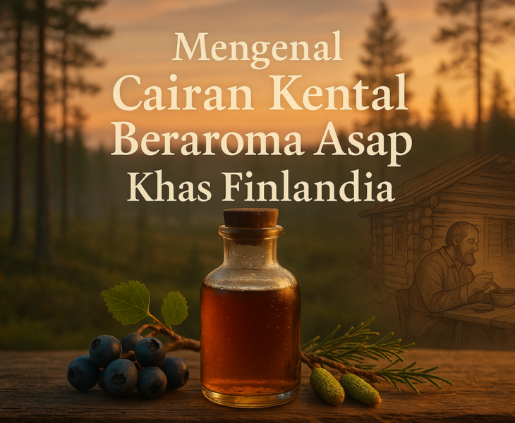 Rahasia nikmat cairan tumbuhan Finlandia, dengan aroma asap tar yang khas dan memikat.