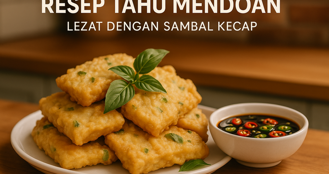 "Tahu mendoan rumahan: gurih, renyah, dan nikmat dengan bumbu rahasia."