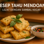 "Tahu mendoan rumahan: gurih, renyah, dan nikmat dengan bumbu rahasia."