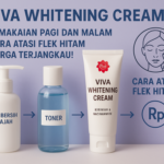 Langkah-langkah penggunaan Viva Whitening Cream untuk kulit cerah: aplikasikan bersih dan merata.